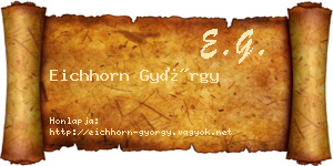 Eichhorn György névjegykártya